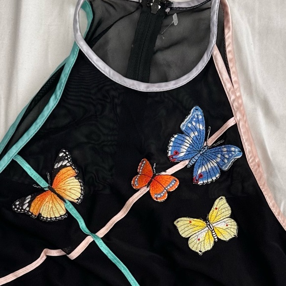 Cache Tadashi Y2K vintage Maxi Dress with Butterfly Accents size small - Picture 7 of 7